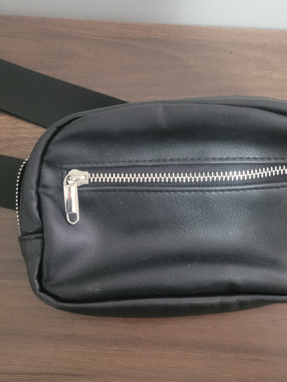 Wild Fable Black Leather Waist Bag